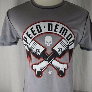 SpeedFreak Speed Freak M Gray Vintage Wash T-shirt Speed Demon